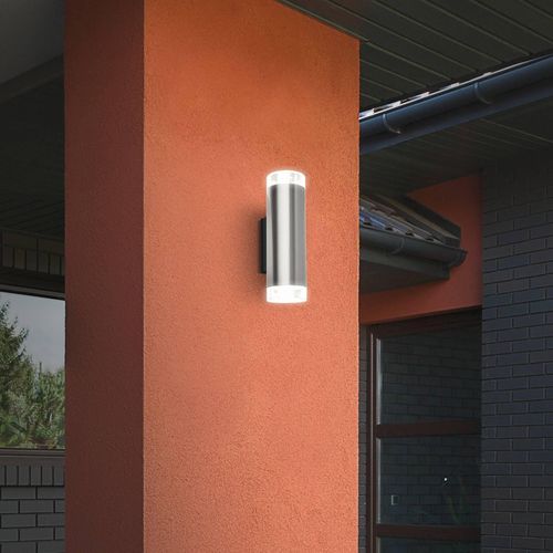 LED-Außenwandleuchte Upner, Up-/Downlight, edelstahl