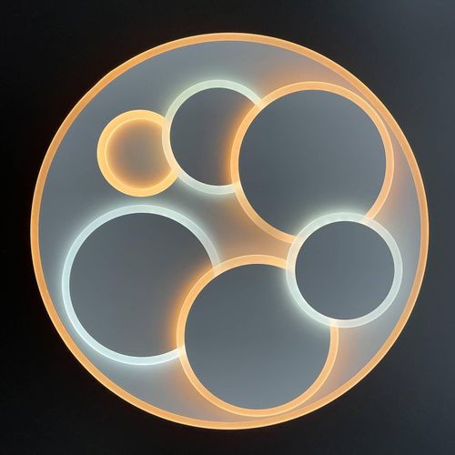 LED-Deckenlampe Dots, weiß, Ø 50 cm, Metall/Acryl, CCT
