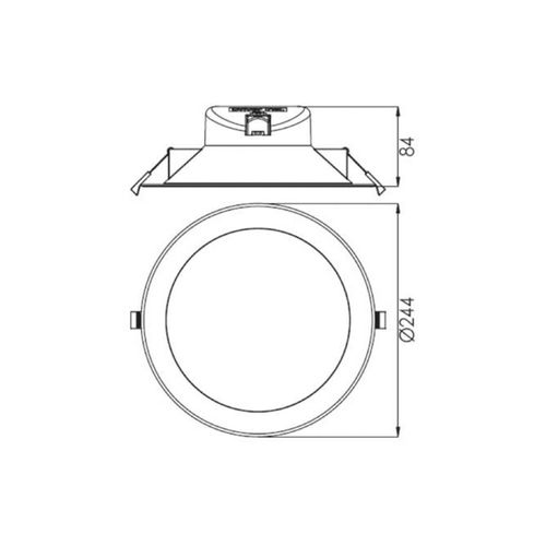 LED-Deckeneinbauleuchte Acrux, Ø 24 cm, silber matt, CCT