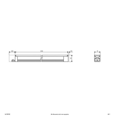 LED-Anbauleuchte Bordo aus Aluminium, Länge 31 cm