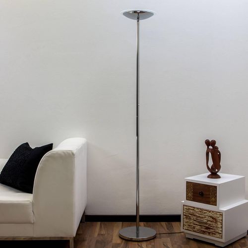 Lindby LED-Stehlampe Malea, chromfarben, dimmbar, 180 cm