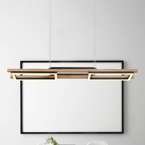 LED-Pendelleuchte Illa in Holzdesign