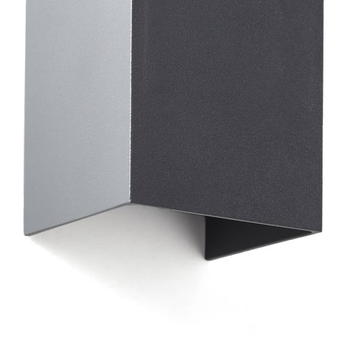 LED-Außenwandleuchte Hilly, Höhe 13,6 cm, dunkelgrau, Metall