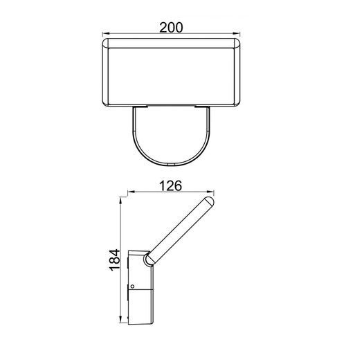 LED-Außenwandleuchte Alkes S, 20 cm breit