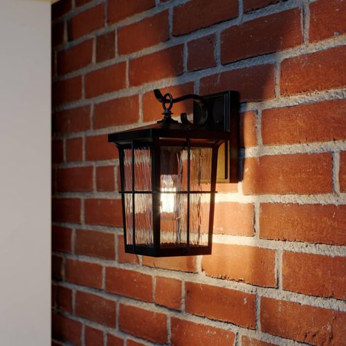 Lindby Charmaine Außenwandlampe Laterne, goldbraun