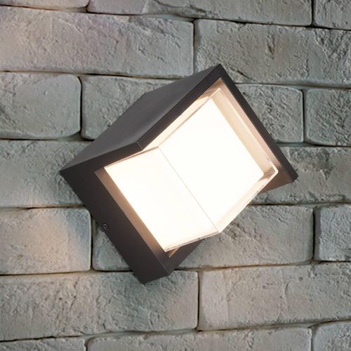 LED-Außenwandleuchte Puno, IP54, eckig