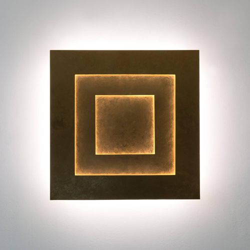 LED-Wandleuchte Masaccio Quadrato, gold