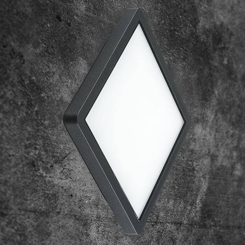 EVN Tectum LED-Außendeckenleuchte eckig mit Glas