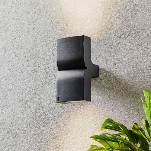 Außenwandleuchte KLAMP, Höhe 22,5 cm, zweiflammig
