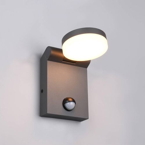 LED-Außenwandleuchte Adour, anthrazit, Sensor, kippbar, CCT