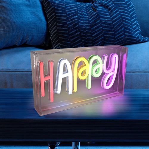 LED-Tischleuchte Neon Happy, USB