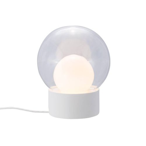pulpo Tischleuchte Boule Small, klar/opal/weiß, Glas