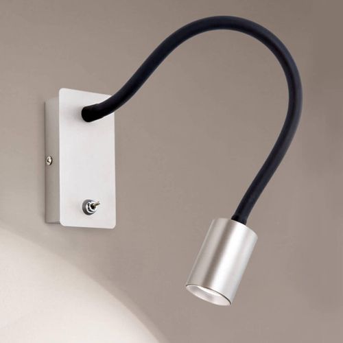 LED-Wandleuchte Kurt nickel-matt mit Flexarm