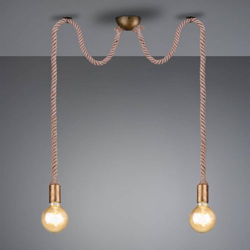 Pendellampe Rope mit dekorativem Seil 2-flammig