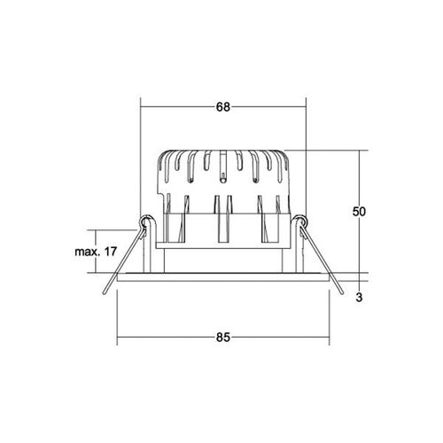 BRUMBERG BB20 IP65 RC Treiber rund Anschlussbox nickel matt