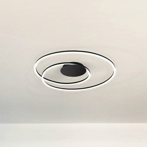 LED-Deckenleuchte Holy Ø 68cm sandschwarz