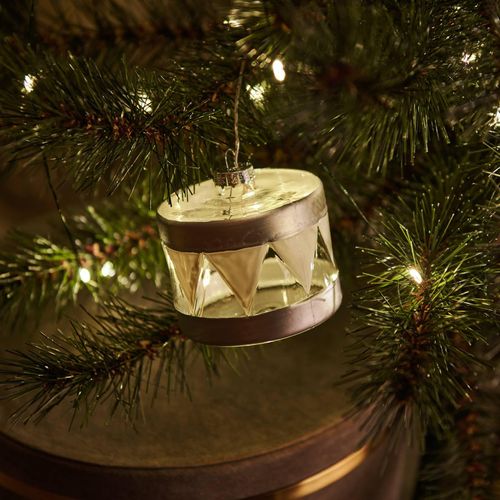 Deko-Anhänger Elly mit LED, Ø 7 cm, silber