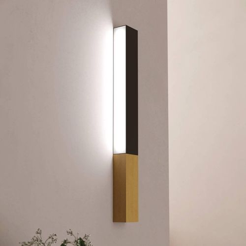 LED-Wandleuchte Tudons mit Holzdetail