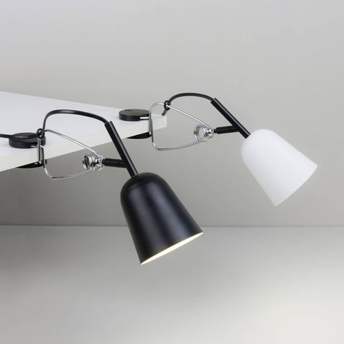 Klemmleuchte Studio, schwarz/creme