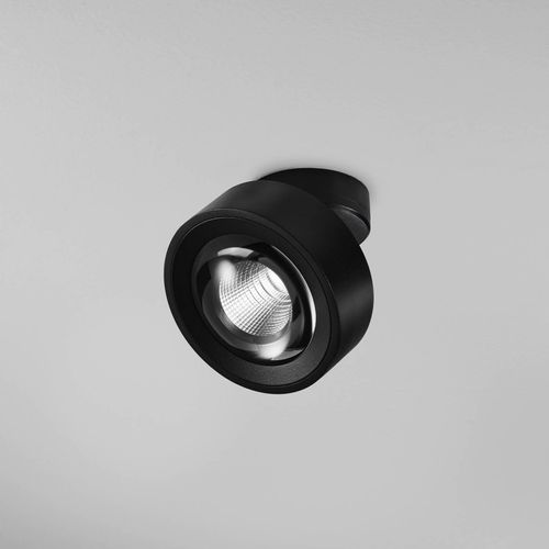 Egger DLS LED-Spot Clippo Optic, schwarz/schwarz, Ø12cm, DTW