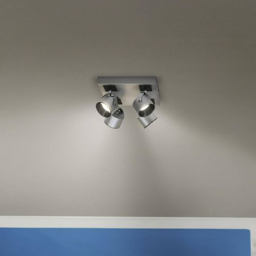 LEDVANCE LED-Deckenstrahler Jupiter, 3.000 K, 4-fl., Quadrat