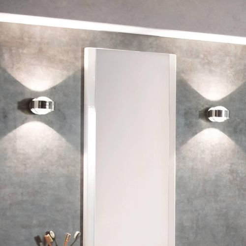 Puk Mini Wall LED 2x8W Linsen klar, chrom