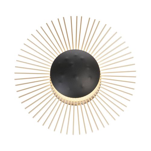 LED-Wandleuchte Varras indirekt Ø30cm schwarz/gold