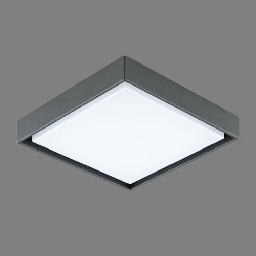 EVN LED-Außendeckenleuchte Tectum, 24x24 cm, anthrazit, 110°