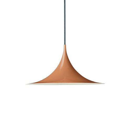 GUBI Hängeleuchte Semi, Ø 30 cm, kürbis-rostbraun glänzend