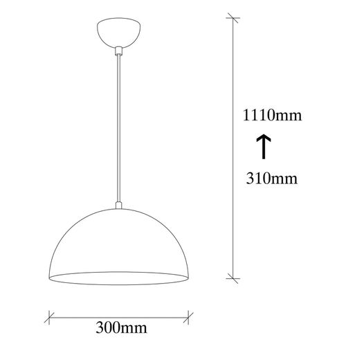 Hängeleuchte Berceste 231-S, silberfarben, Metall, Ø 30 cm