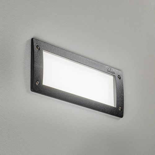 LED-Wand-Einbaulampe Leti 300 Square schwarz, CCT