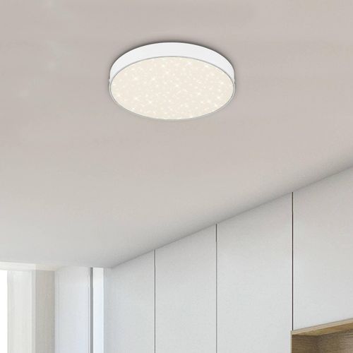 LED-Deckenleuchte Flame Star, Ø 21,2 cm, weiß