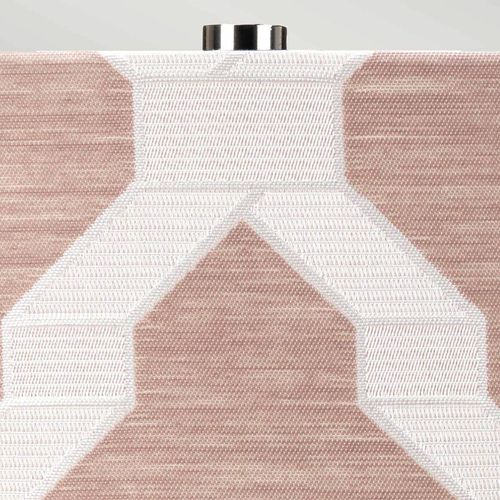 Tischleuchte Milo, nickel-weiß/pink