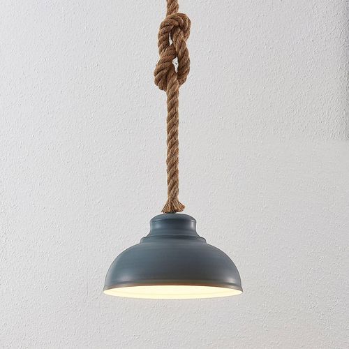 Lindby Hängeleuchte Chaby, Ø 29 cm, einflammig, Metall, Seil