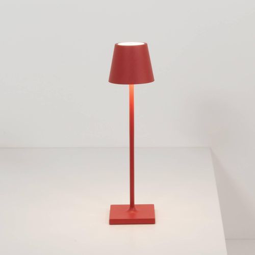 Zafferano Poldina micro Akkulampe IP65 rot