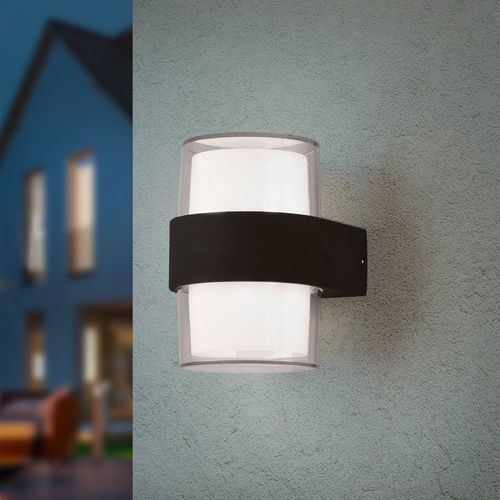LED-Außenwandleuchte Molina, rund, anthrazit