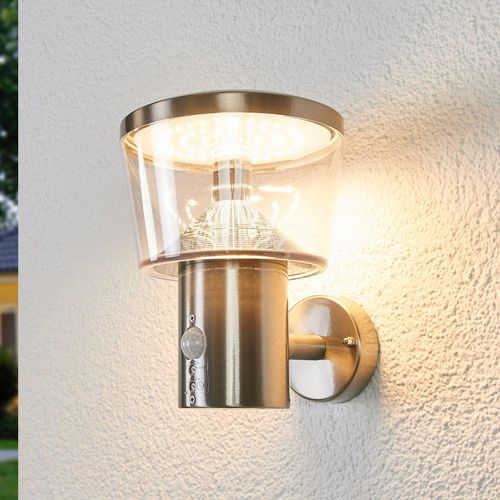 Lindby LED-Außenwandleuchte Antje, Bewegungsmelder, IP44