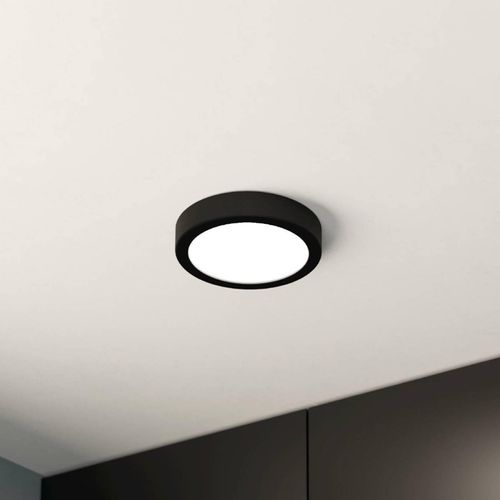 LED-Deckenlampe Fueva 5 IP44 3000K schwarz Ø16cm