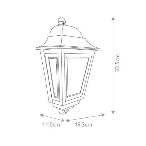 Außenwandlampe Deco Lane, creme, Laterne, Aluminium, IP44