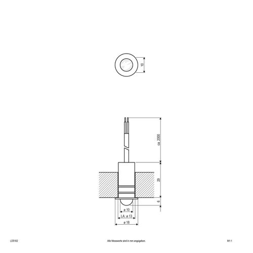 EVN LD5102 Einbaulampe 12V IP68 0,3W 830, Linse