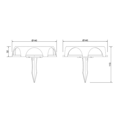 LED-Solarleuchte 36506, Erdspieß, Wandleuchte, schwarz, Alu