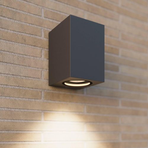Lucande Außenwandleuchte Xava, Downlight, anthrazit, GU10