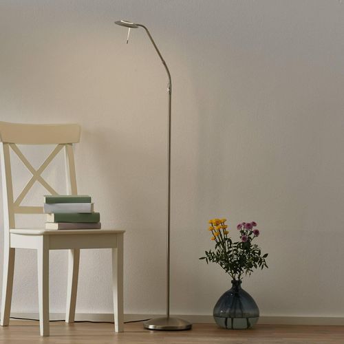 Verstellbare LED-Stehlampe Zenith, Dimmer, stahl