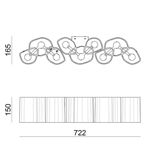 LED-Wandleuchte Honey 72,2 cm, dimmbar