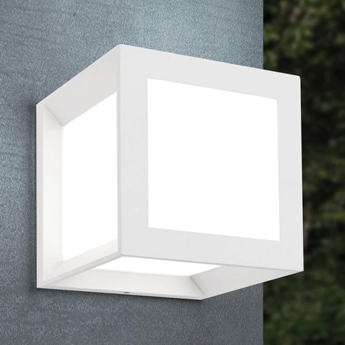 Außenwandleuchte Henry, 16x16x16cm, weiß