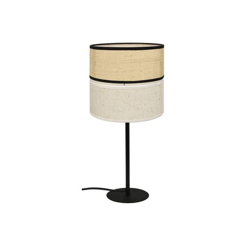 Tischlampe Andaman, Textil, beige, Höhe 44 cm