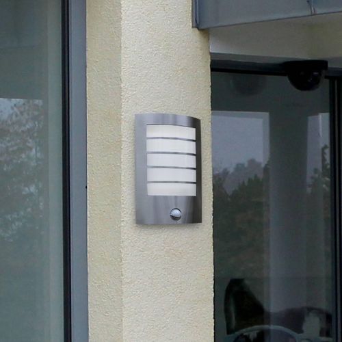 LED-Außenwandleuchte Slim mit Bewegungssensor IP44