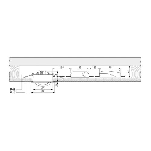 LED-Deckeneinbauleuchte Dione, IP44, 4.000 K, weiß, dimmbar