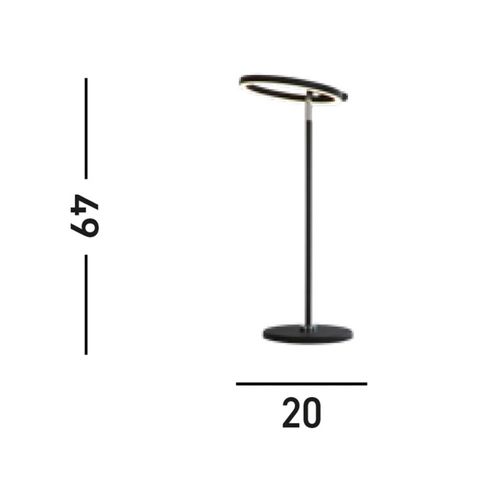LED-Tischleuchte Space, schwarz, Metall