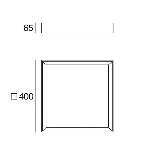 LED-Deckenleuchte Tara Q, 40 x 40 cm, schwarz, 3.000 K, Alu
